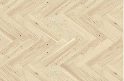 Country White — Hardwood Herringbone Flooring