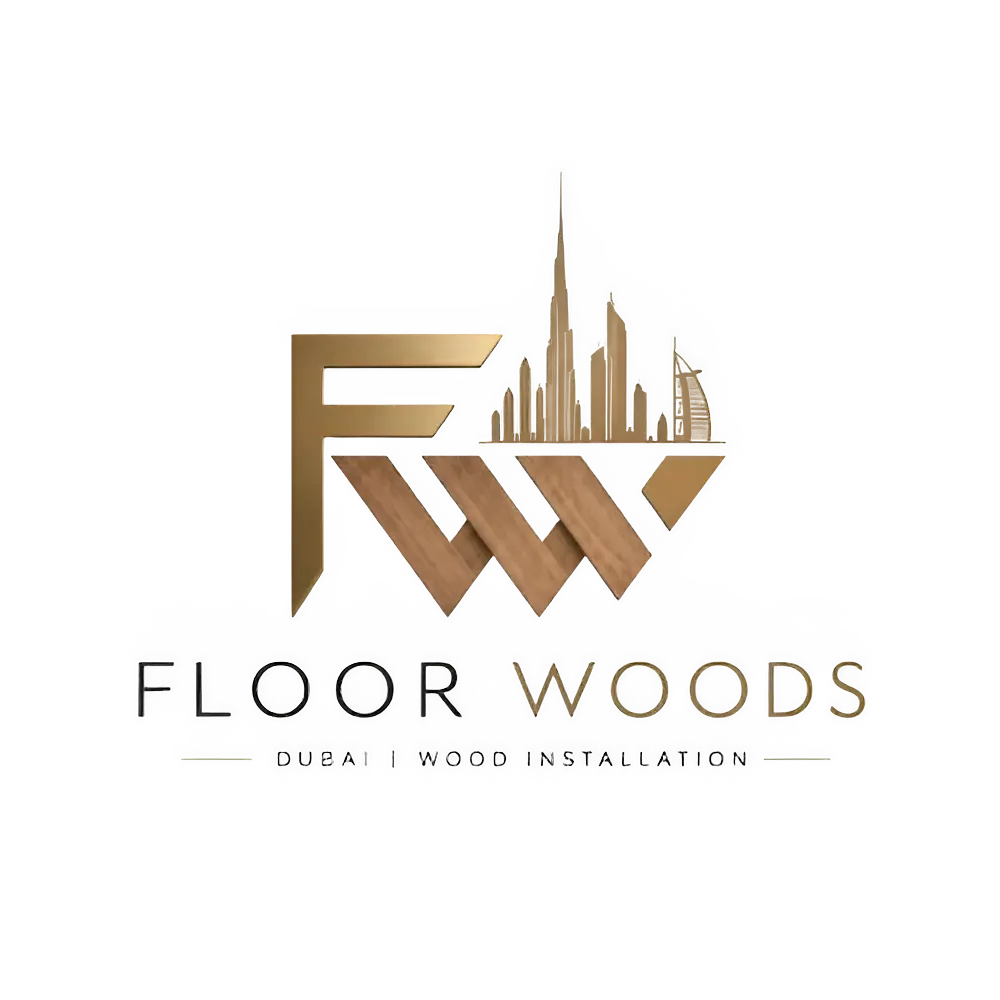 Floor Woods logo – flooring, skirting and wall design interior solutions in UAE