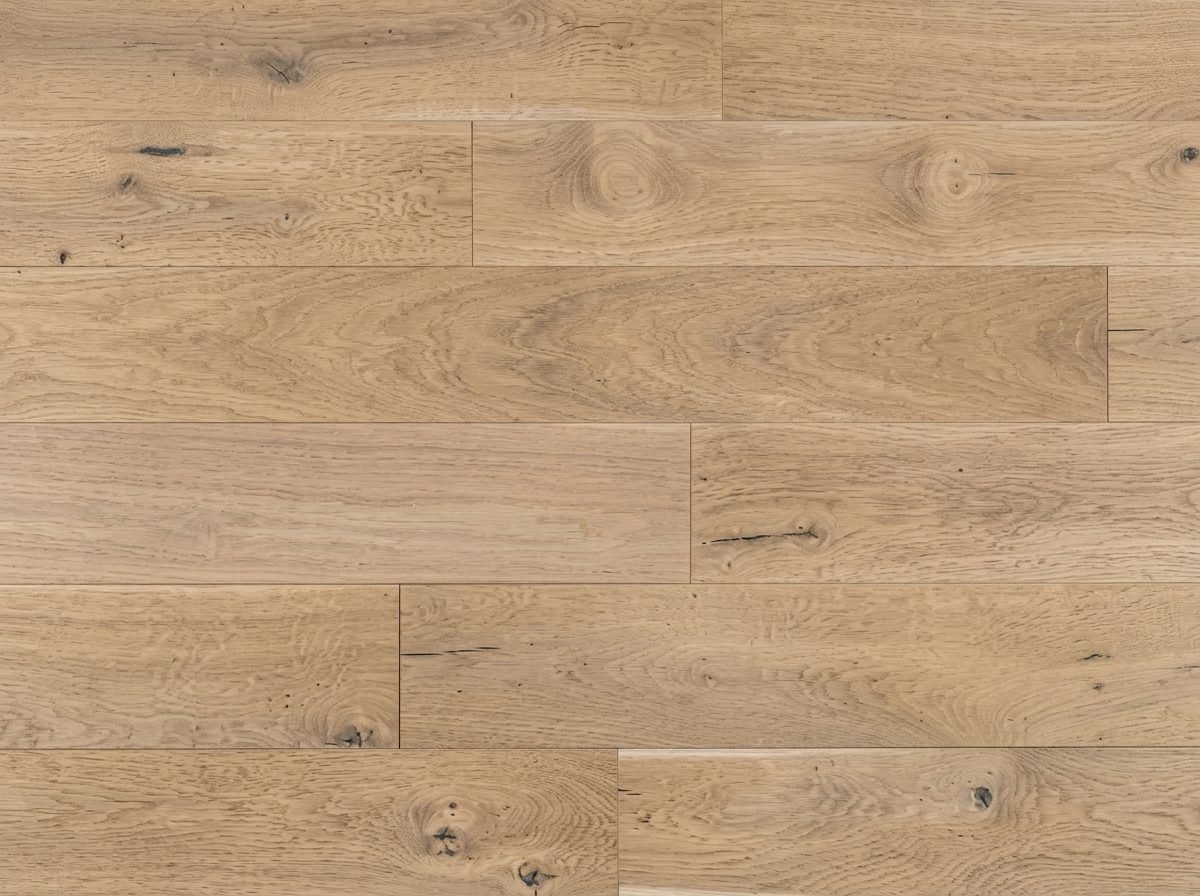 Luxury Dubai penthouse interior with straight plank hardwood flooring in warm natural oak